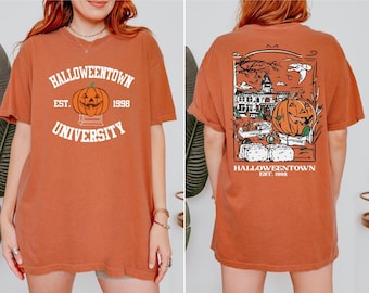 Camiseta vintage de Halloweentown 1998 de Comfort Colors®, camiseta universitaria de Halloweentown de dos lados, camiseta de otoño, camiseta de Halloweentown, camiseta retro de Halloween