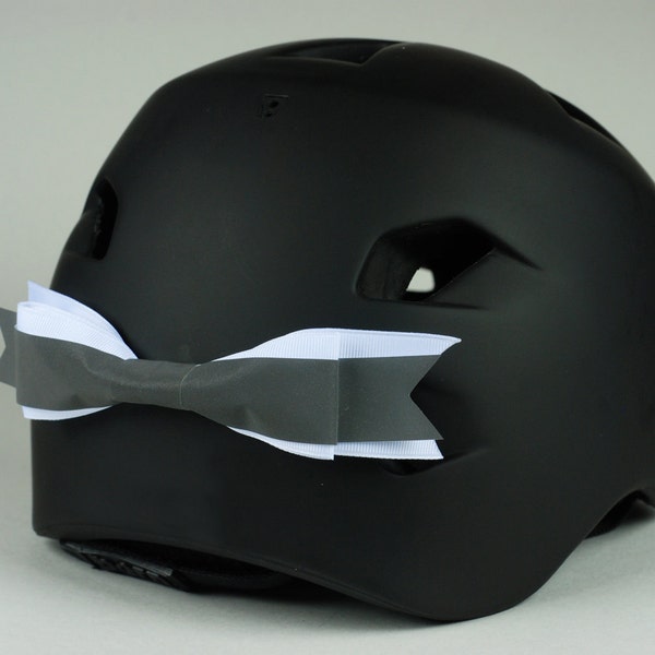 White Reflective Helmet Bow