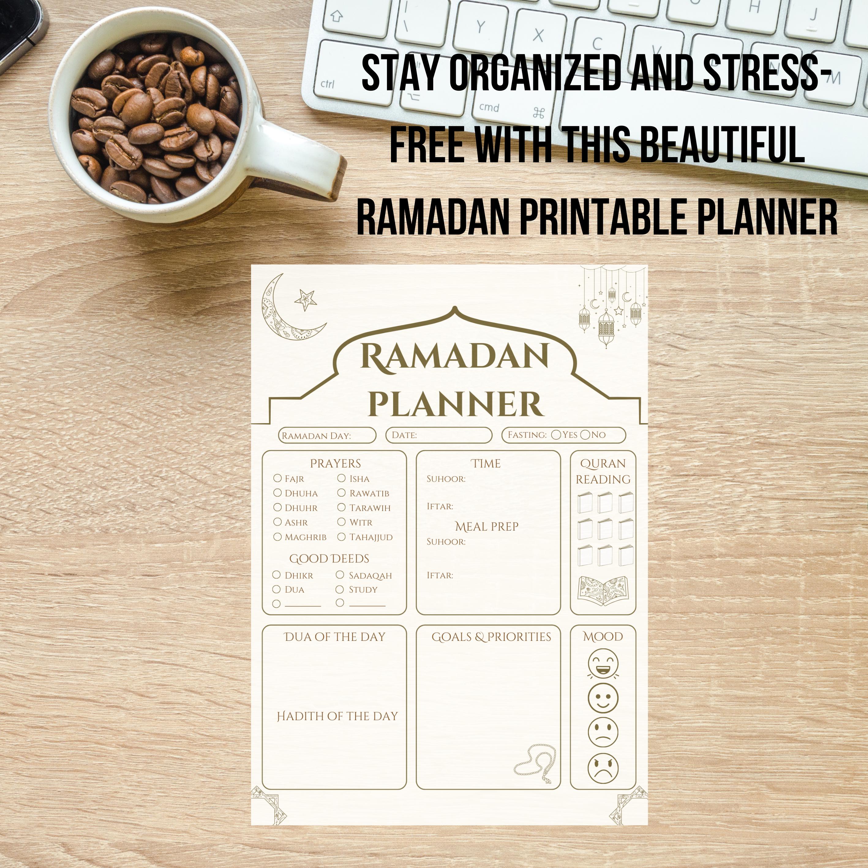 Ramadan Planner Printable – Islamic Planner, Prayer & Quran Tracker ...