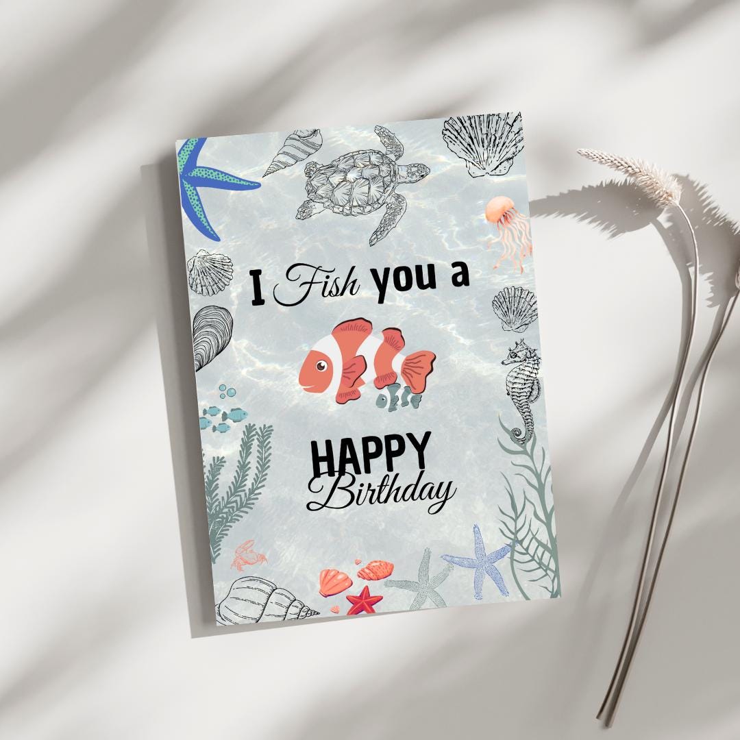 Biglietto D'Auguri Per Bambini Con Squalo Subacqueo - Ideale Per Compleanni, Ragazzi E Ragazze - 3