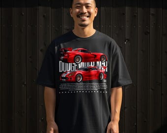 Red Viper Sportwagen T-Shirt, Jumbo Print, Geschenk für Autoliebhaber