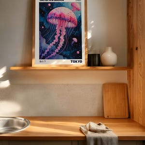 Yayoi Kusama jellyfish poster | Japanese wall art print | Japanese poster | Japanese living room decor | jellyfish poster art jellyfish gift
This Yayoi Kusama jellyfish poster is a stunning addition to any Japanese-themed living room decor. The bright and intense colors of the giclée print will bring life to your walls, offering a unique and artistic vibe. Perfect for art lovers and those who appreciate Japanese culture. Ideal for special occasions, celebrations, and holidays.