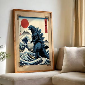 Vintage Japanese Godzilla Poster | Kaiju Wall Art | Japanese Movie Print
Bring the mighty roar of Godzilla into your space with this vintage Japanese poster! Inspired by classic kaiju films and traditional Japanese art, this piece is perfect for collectors, movie lovers, and fans of retro style.
