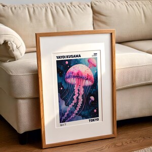 Yayoi Kusama jellyfish poster | Japanese wall art print | Japanese poster | Japanese living room decor | jellyfish poster art jellyfish gift
This Yayoi Kusama jellyfish poster is a stunning addition to any Japanese-themed living room decor. The bright and intense colors of the giclée print will bring life to your walls, offering a unique and artistic vibe. Perfect for art lovers and those who appreciate Japanese culture. Ideal for special occasions, celebrations, and holidays.