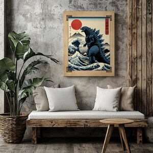 Vintage Japanese Godzilla Poster | Kaiju Wall Art | Japanese Movie Print
Bring the mighty roar of Godzilla into your space with this vintage Japanese poster! Inspired by classic kaiju films and traditional Japanese art, this piece is perfect for collectors, movie lovers, and fans of retro style.