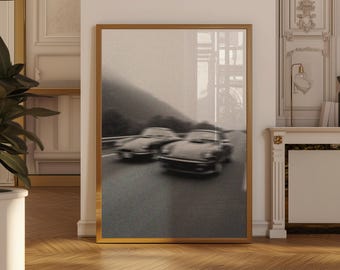 Vintage Racing Porsche Poster Print | Automotive poster | Vintage Car Racing Gift | Wall Art for Racing Fans | Porsche 911 Poster Gift