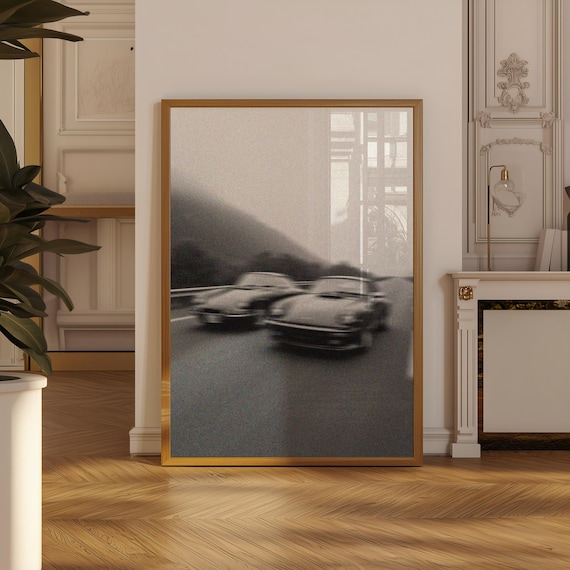Vintage Racing Porsche Poster Print | Automotive poster | Vintage Car Racing Gift | Wall Art for Racing Fans | Porsche 911 Poster Gift