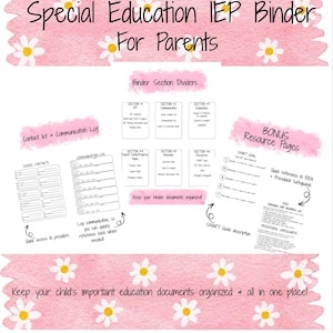 Ultimate IEP Binder for Parents | Printable Special Education Organizer | Special Education | Digital Download