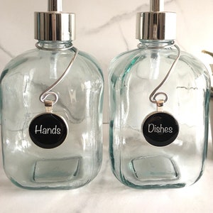 New style soap tags, black and white labels, soap dispenser tags, hands and dishes soap tags, soap labels, new home gifts, unique soap tags