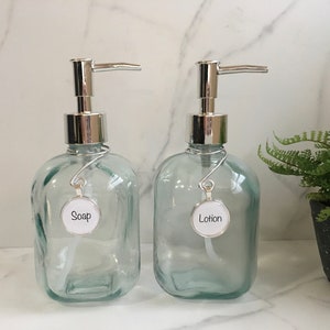 Soap +  Lotion Tags | silver | lotion and soap labels | kitchen decor | bathroom decor | dispenser tags | organizing | housewarming gift