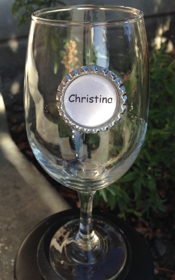 Wine glass charms personalized wine glass charms stemless Etsy