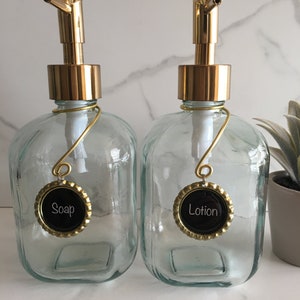 New style soap tags, black & white labels, gold, soap and lotion tags, soap labels, kitchen decor, organization, soap dispenser tags