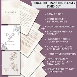 Ende des Lebensplaner Printable | Notfallmappe - Legatic Journal | Wenn ich sterbe Sammelmappe - Vergissmeinnicht | Death Note - Mega Bündel| Totenbuchbinder