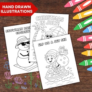 Christmas in July Coloring Pages - Santa Coloring Book - Christmas ...