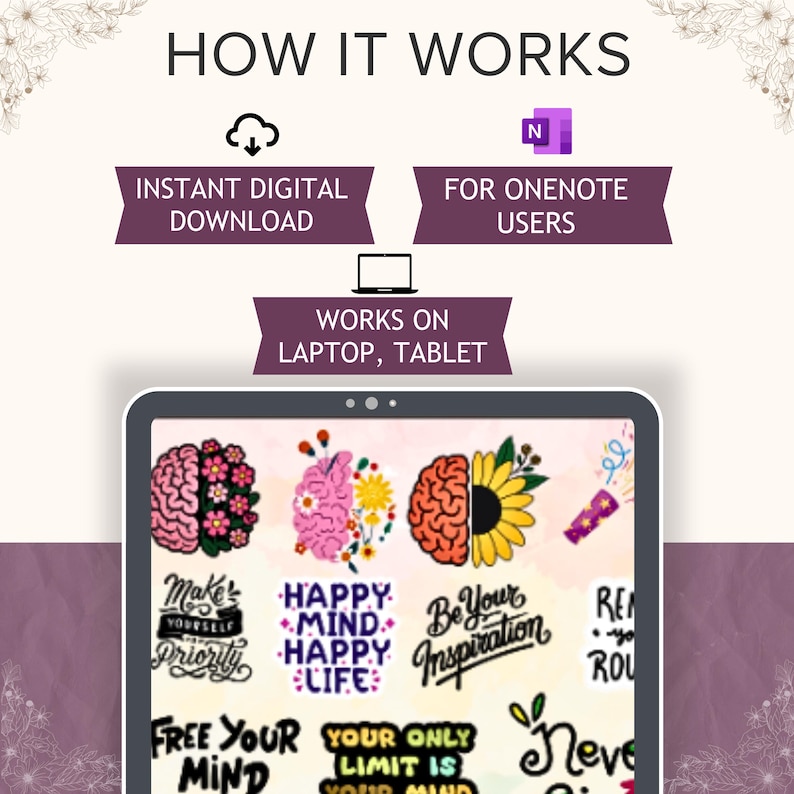 Onenote Template ADHD Digital Planner Bundle , Hyperlinked Daily ...