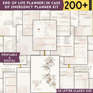 Ende des Lebensplaner Printable | Notfallmappe - Legatic Journal | Wenn ich sterbe Sammelmappe - Vergissmeinnicht | Death Note - Mega Bündel| Totenbuchbinder