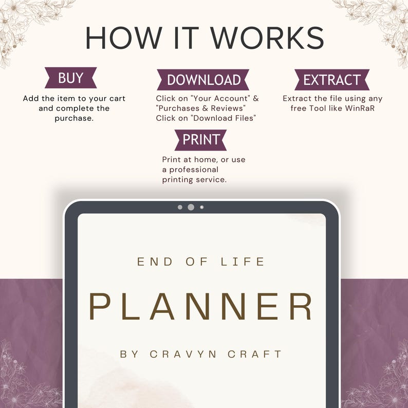 End of Life Planner Printable | Death Binder | Legacy Planner ...