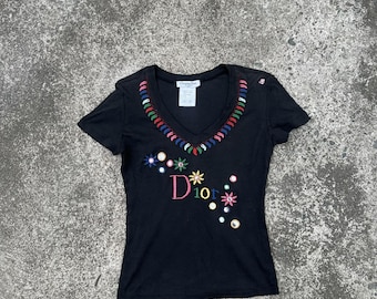 Camisa con bordado vintage CD de Christian Dior