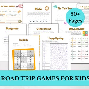 Road Trip Games for Kids Travel Games Scavenger Hunt Printable Car Games for Road Trips Car Bingo Family Road Trip Activities