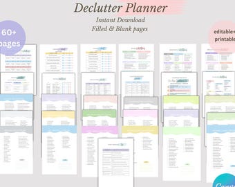 Entrümpelungsplaner, Putzen Planer für Mamas, minimalistischer Planer PDF, Putzzeug Planer, Instant Download