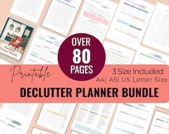 Declutter Planer Printable Bundle für vielbeschäftigte Mama | ADHD freundlicher Reinigungsplan für neues Zuhause Geschenk, Familie Haushaltstabelle