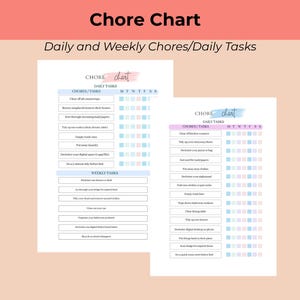 ADHD Friendly Declutter Planner Bundle Printable Canva Weekly, Monthly, Yearly Cleaning Schedule Template