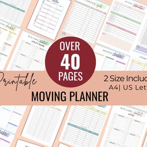 Moving Planner Printable Moving Checklist Packing List Moving Binder New Home Planner Stress Free Relocation planner for House Movers