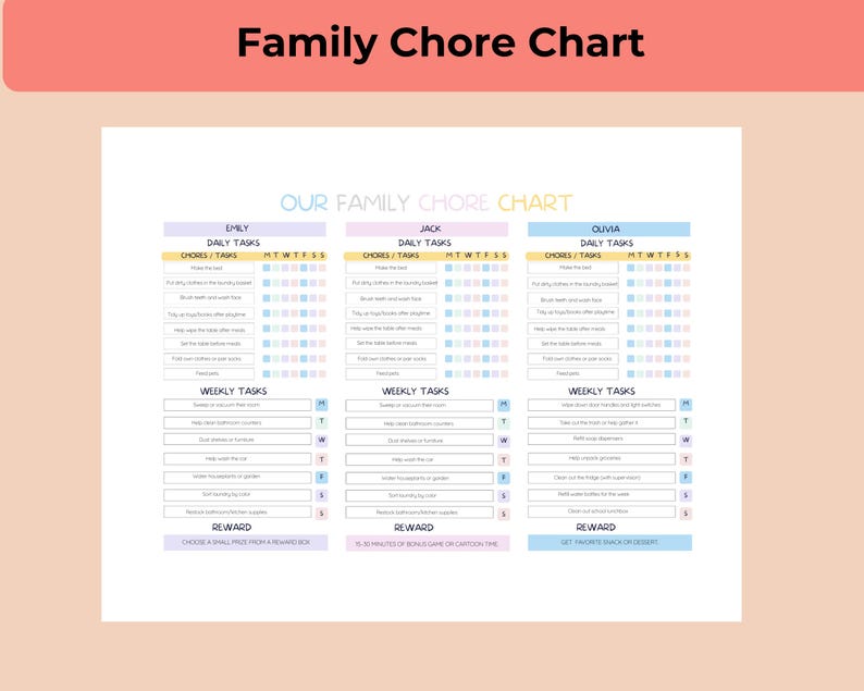 ADHD Friendly Declutter Planner Bundle Printable Canva Weekly, Monthly, Yearly Cleaning Schedule Template