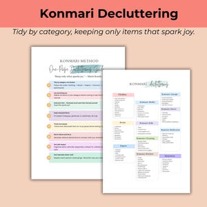 ADHD Friendly Declutter Planner Bundle Printable Canva Weekly, Monthly, Yearly Cleaning Schedule Template