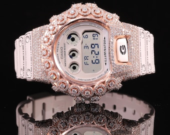 Bustdown G Shock Watch VVS Moissanite Diamond | Custom Iced Out GShock Hip Hop Watch