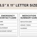 Emergency Info Card Set – Printable Wallet-sized Medical & Contact ...