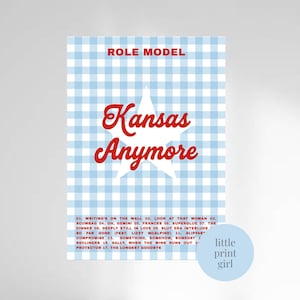 Nedladdningsbar affisch inspirerad av förebilden "Kansas Anymore"