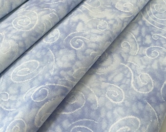 Blue Blender Fabric from Clothworks, Premium Quilting Cotton, Gift for Quilters, Fabric by the yard