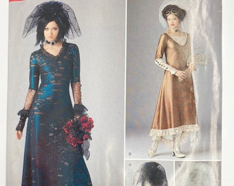 Simplicity 0863 Sewing Pattern | Uncut | Misses 4-12 | Steampunk Victorian Gown for Costume Parties & Cosplay
