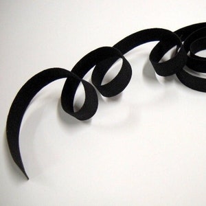 1/2'' Black Elastic, Sold by 2 Yards at a Time, Flat Braided and Durable, Crafts & Sewing Notions image 1