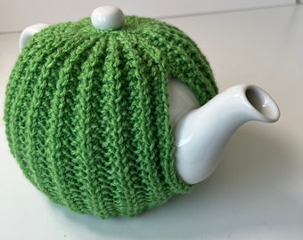 Spring Green Knit Tea Cozy | Soft Washable Acrylic | Fits Various Teapots | Perfect Mother's Day Gift