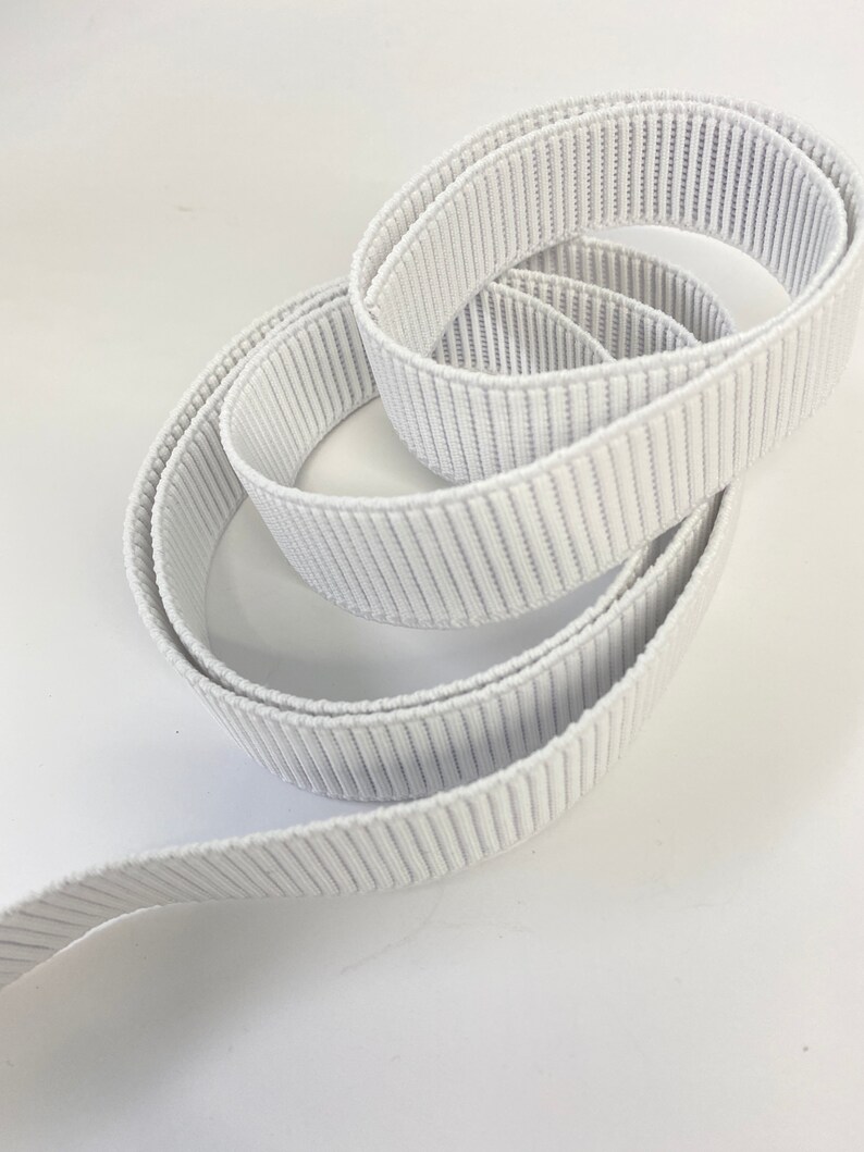 Waistband Elastic White 1 Wide Ribbed Elastic Sewing Etsy