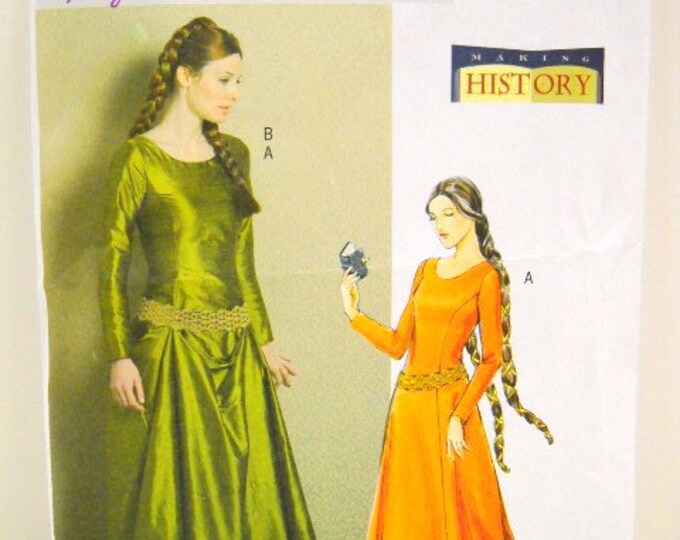 Womens Ren Faire Dress Pattern Un Cut Butterick B4827 Size Etsy