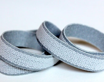 5 yards Plush Back Elastic, Light Gray Elastic, Bra Making Elastic, Sewing Supplies, New Elastic, elas007/5