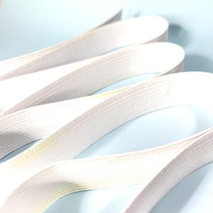 White braided flat sewing elastic 1.25 inch wide by the yard, flexible durable waistbands