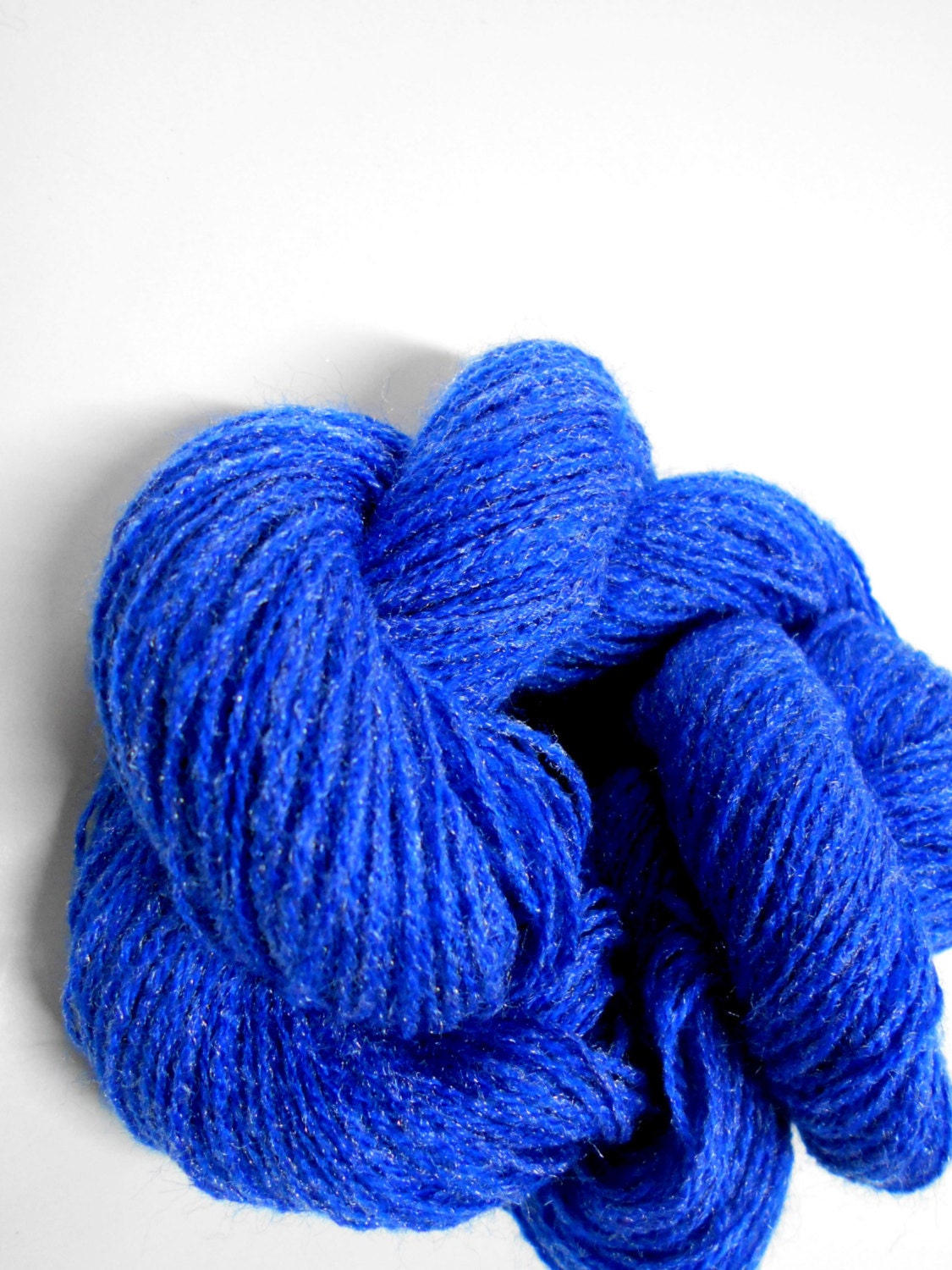 3 Skeins Blue Vintage Yarn Knitting Supplies 2 ply Acrylic Etsy