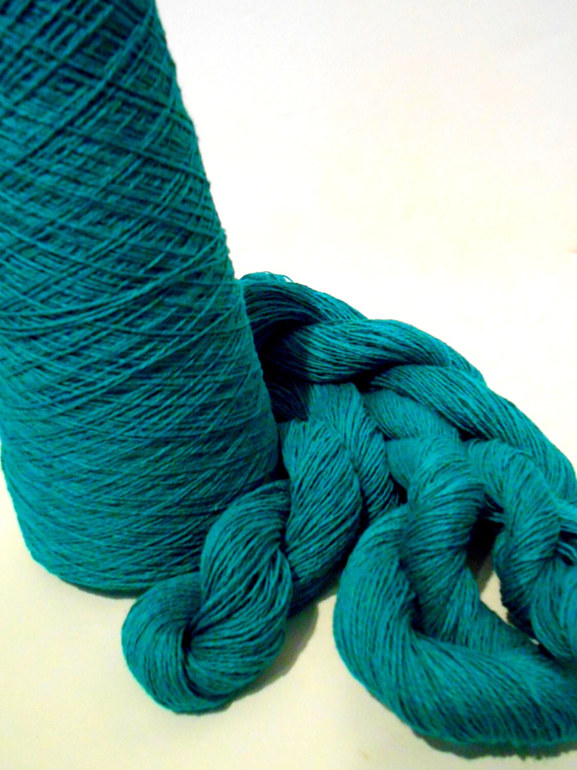 Vintage Knitting Yarn 3 Skeins Bright Teal Yarn Crochet Etsy
