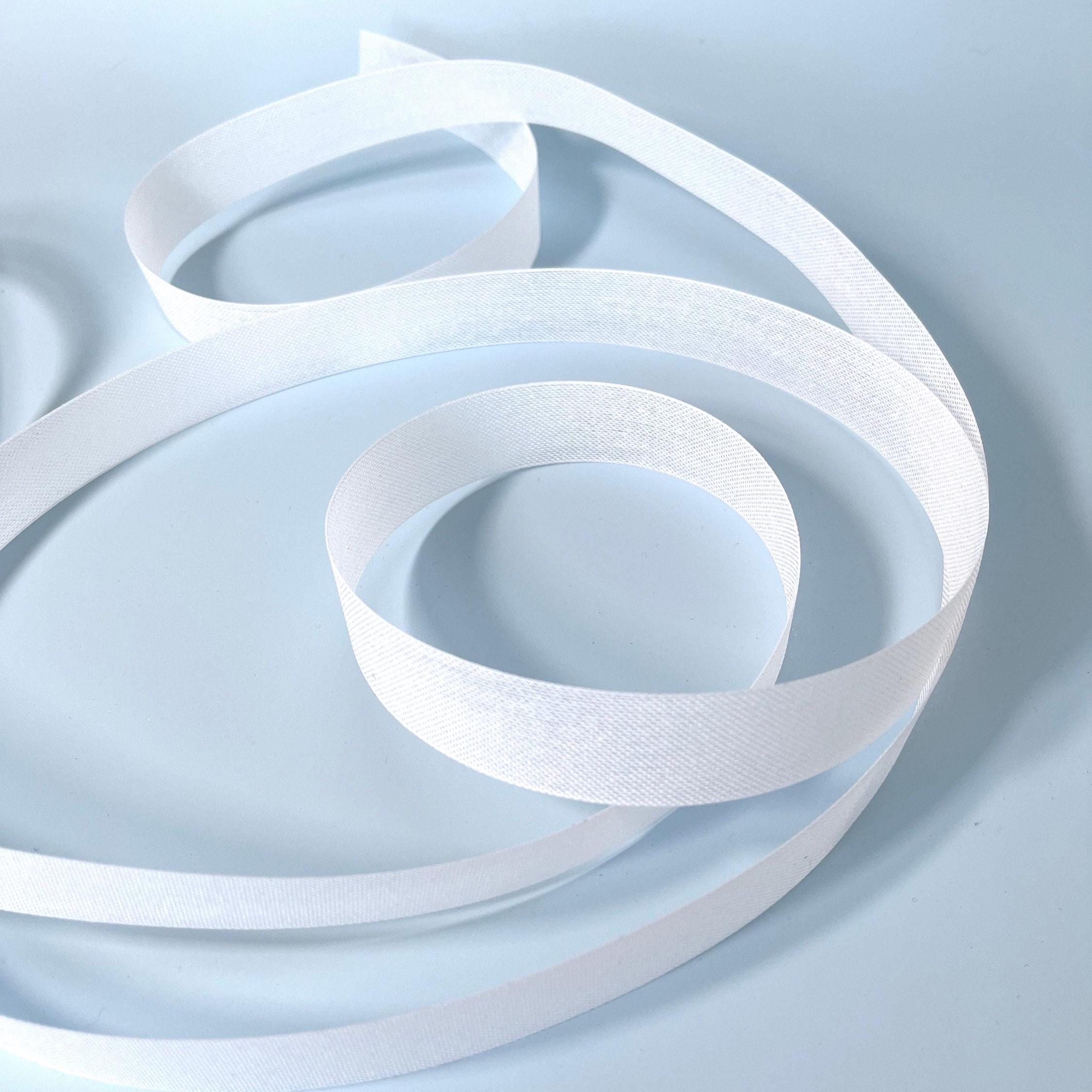 Stretchrite Non-Roll Flat Elastic .5x50yd-White, 1 Count