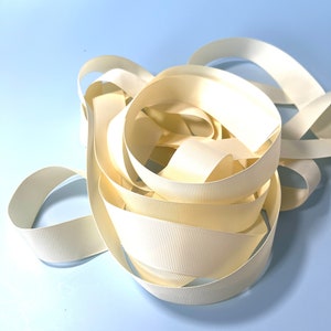 Grosgrain 1 Wide Ivory Ribbon, 5 Yard Bundle, Sewing Notions, DIY Craft Supplies, Great Gift for Crafters image 5