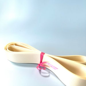 Grosgrain 1 Wide Ivory Ribbon, 5 Yard Bundle, Sewing Notions, DIY Craft Supplies, Great Gift for Crafters image 4