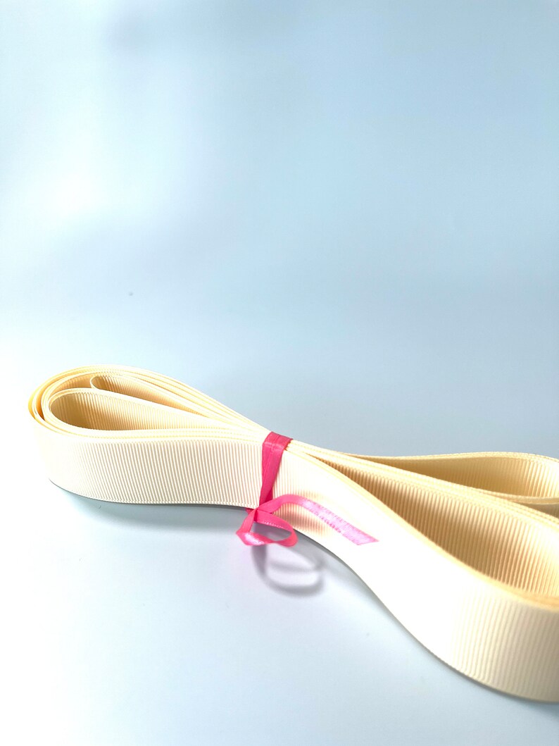 Grosgrain 1 Wide Ivory Ribbon, 5 Yard Bundle, Sewing Notions, DIY Craft Supplies, Great Gift for Crafters image 4