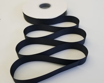 Black Grosgrain Ribbon, 7/8 Inch Wide, 5 yds Ribbon, Craft Supplies