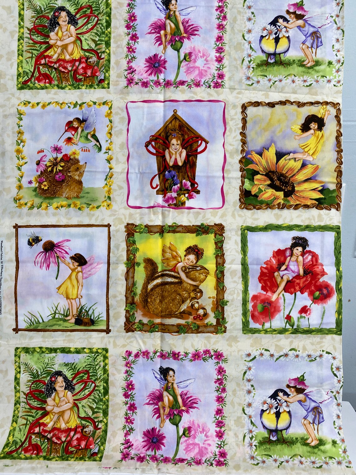 Woodland Fairies Cotton Fabric Quilting Cotton By Barbara Etsy