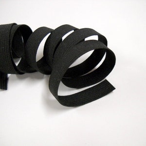 1/2'' Black Elastic, Sold by 2 Yards at a Time, Flat Braided and Durable, Crafts & Sewing Notions image 5