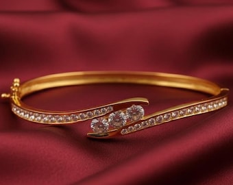 14k geelgoud vergulde luxe diamant/moissaniet armband jubileum sieraden huwelijkscadeau